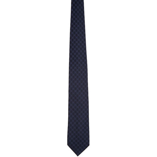 Gucci Navy Silk GG Tie