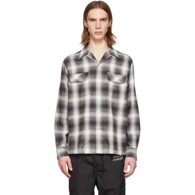 Wacko Maria Brown Ombre Check Open Collar Shirt | Compare | Port