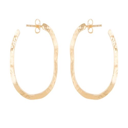 Women's Gold Hot Crater Hoops...