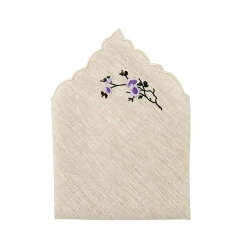 Purple Viola - Set Of 4 Linen...