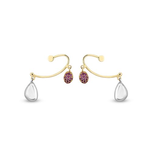 Women's Ruby Stud Gold...