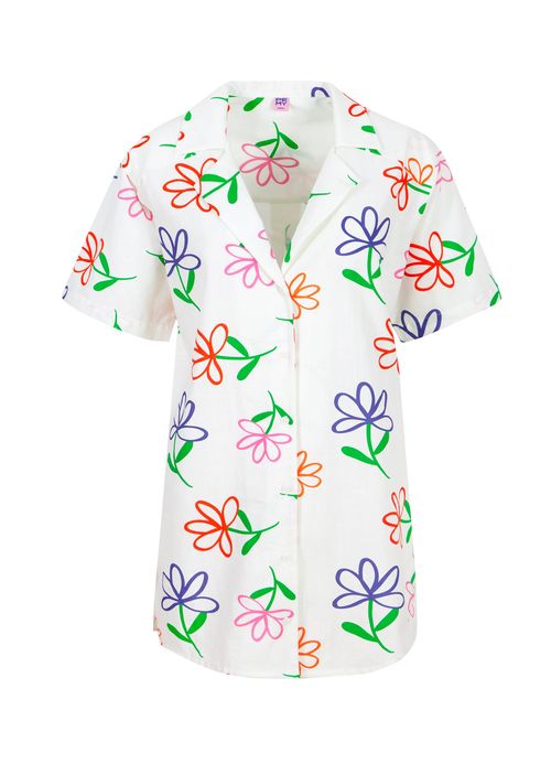 Women's White Breeze Printed...