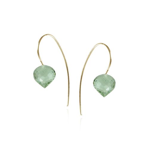 Women's Green Amethyst Drop...