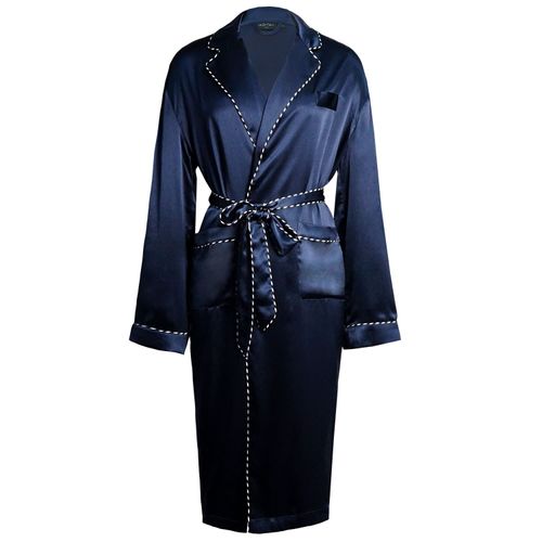 Women's Blue Silk Robe For...