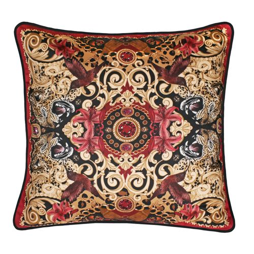 The Leopard & Ruby Cushion -...