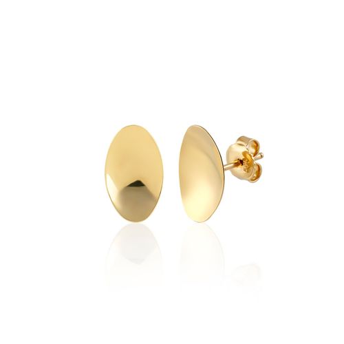 Women's Concave Stud Gold...