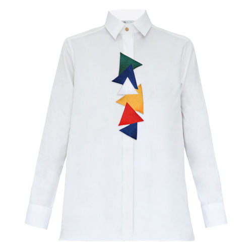 Women's White Triangles Shirt...