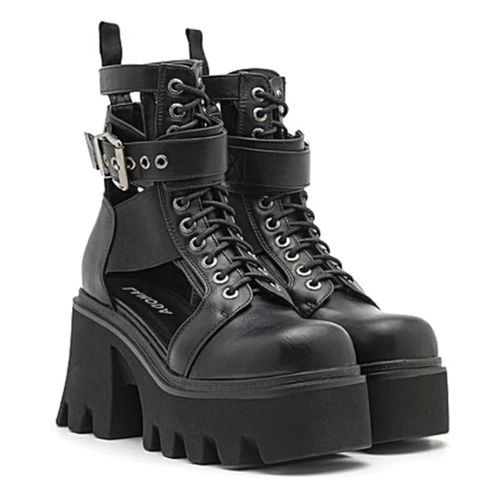 Women's Black Busy Chunky...