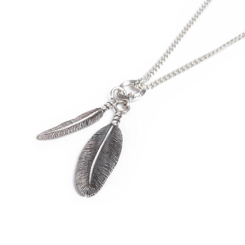 Women's Double Feather Silver...