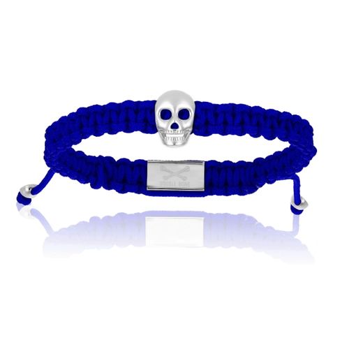 Men's Silver Skull With Blue...