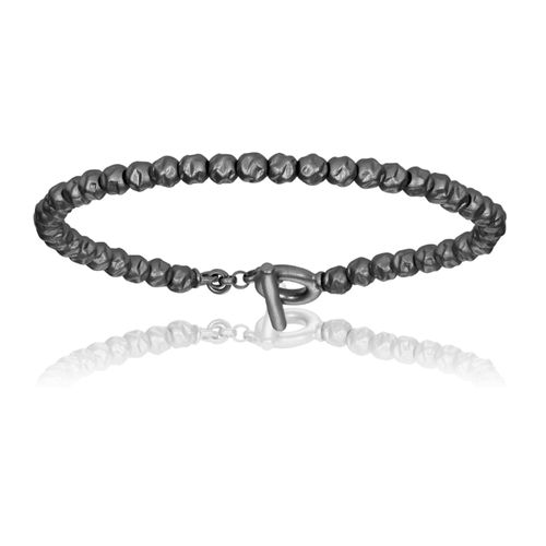 Men's Black Pvd Rock Bracelet...