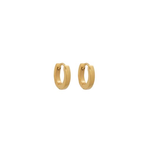 Women's Gold Huggie Hoops A...