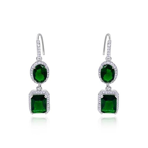 Women's Green Emerald Cubic...