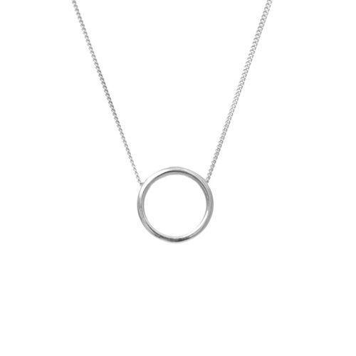 Women's Halo Necklace Silver...