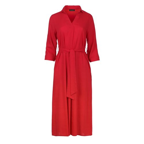 Women's Red Linen Style Midi...