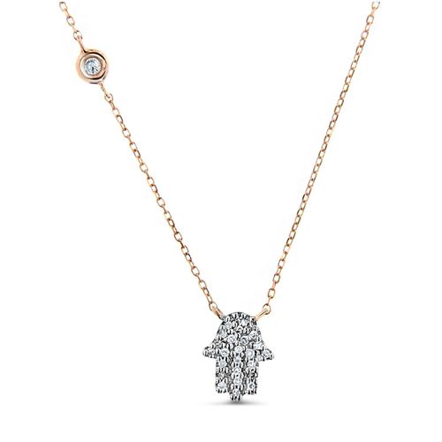 Women's Hamsa Necklace 14K...