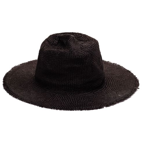 Men's Black Remi Straw Hat...