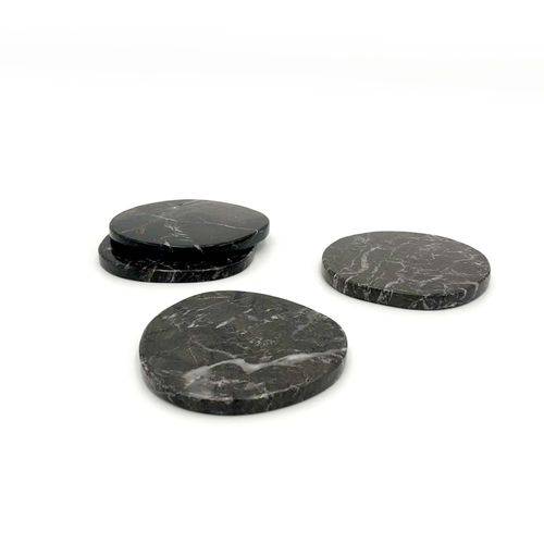 Pebbles Coasters Set - Black...