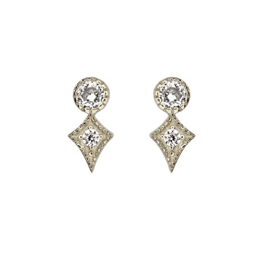 Women's Silver Antique Stud...