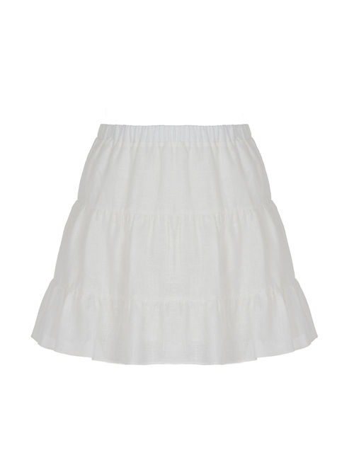 Women's White Ecru Tiered...