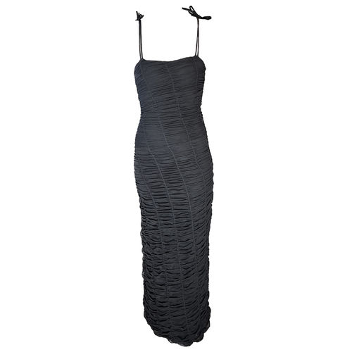 Women's Shirred Mesh Maxi...