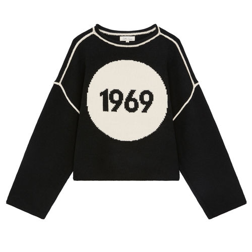 Women's Black Woodstock Knit...