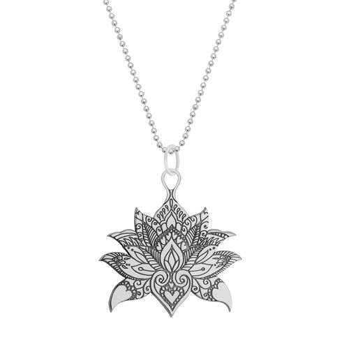 Women's Medium Silver Lotus...