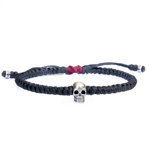 Black / Red Skull Silver...