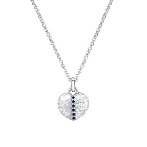 Women's Blue Sapphire Heart...