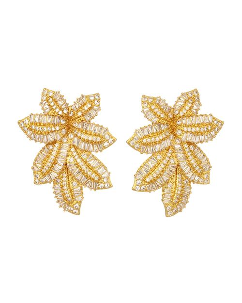 Women's Crystal Leaf Earrings...