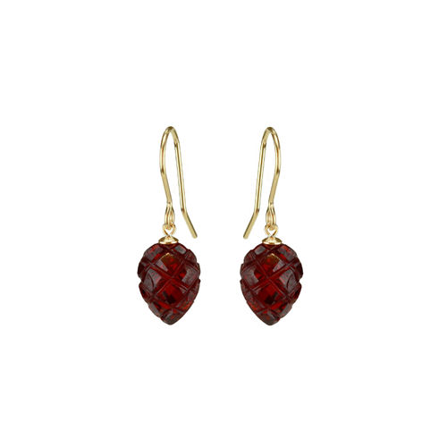 Women's Red Carved Garnet...