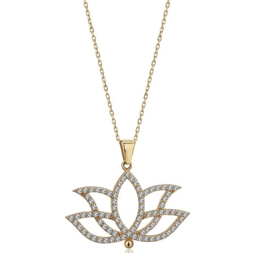 Women's White / Gold Lotus...