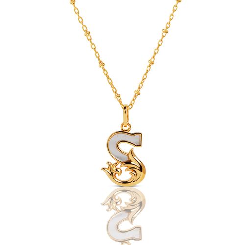 Women's Gold Plated S Initial...