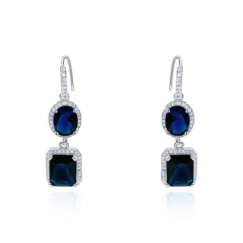 Women's Blue Sapphire Cubic...