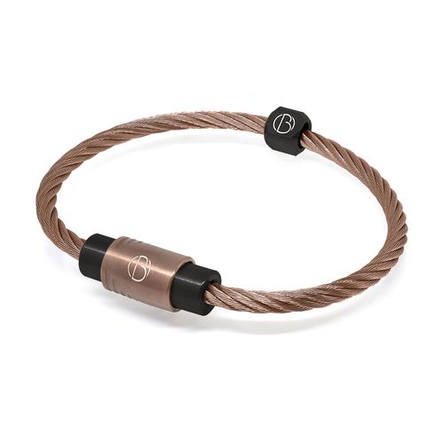 Men's Black / Rose Gold Cable...