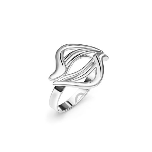 Women's Silver Abstract Ring...