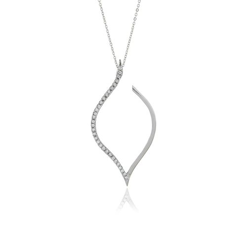 Women's Silver Petal Diamond...