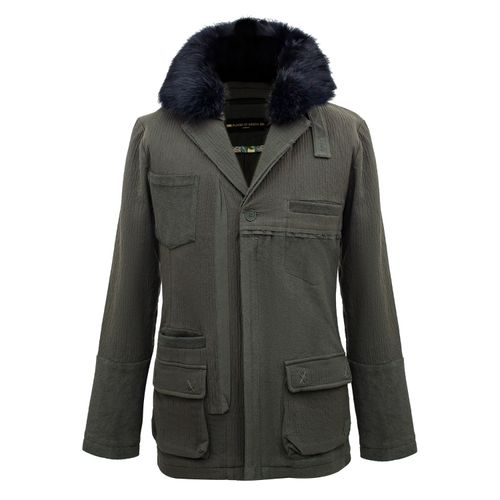 Men's Green Coat In Mixed...