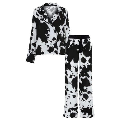 Women's Black Cow Pyjama Set...