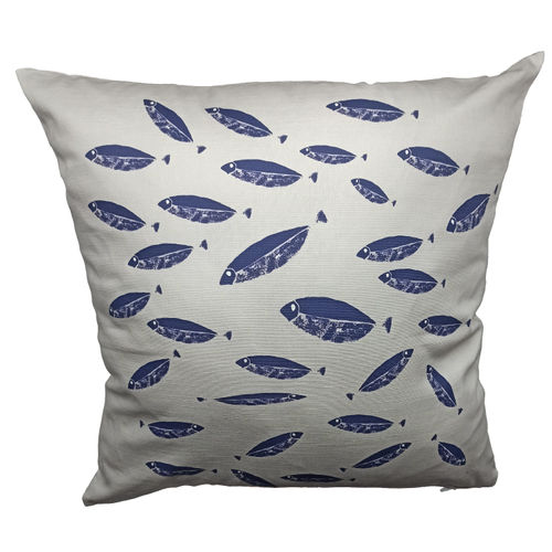 Cushion Cover Fish - Grey...