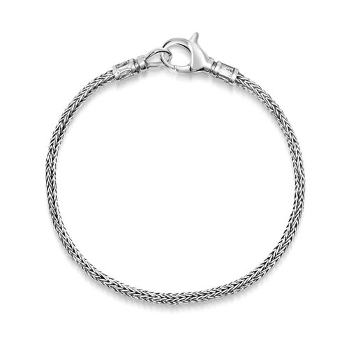 Men's Sterling Silver Woven...