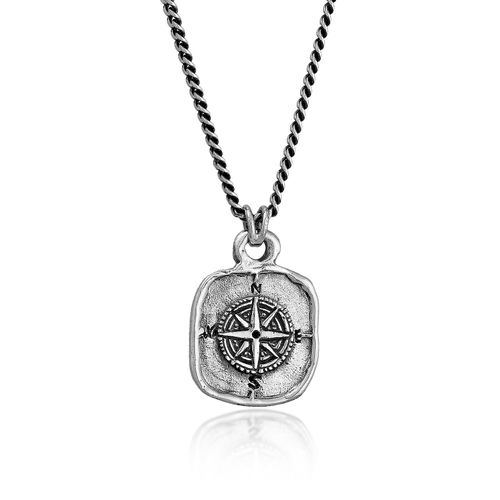 Men's Compass Necklace Haze &...