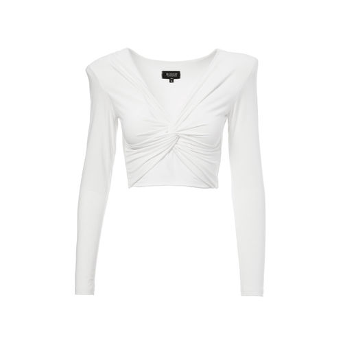 Women's White Ivory Crop Top...