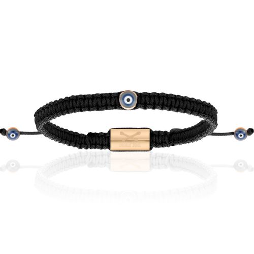 Men's Pink Gold Mini Evil Eye...