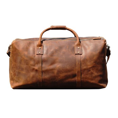 Men's Genuine Leather Holdall...