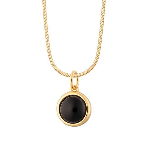 Women's Gold Plated Black...