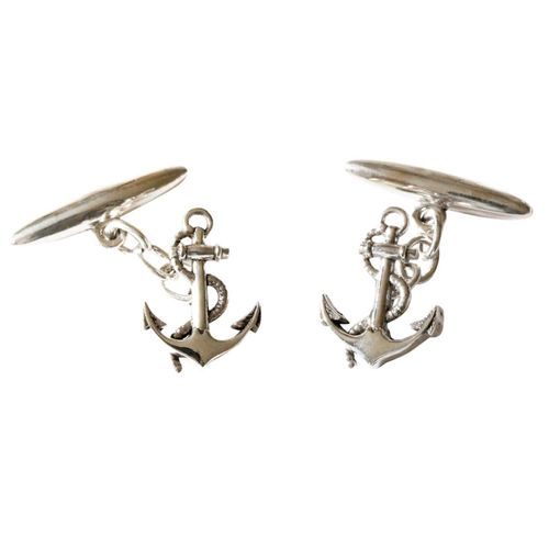 Men's Anchor Cufflinks -...