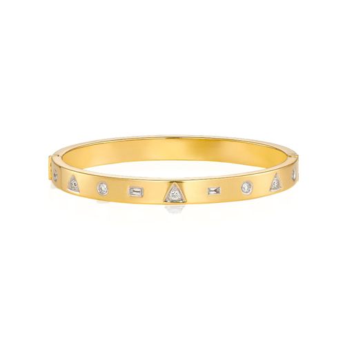 Women's Solid Diamond Bangle...