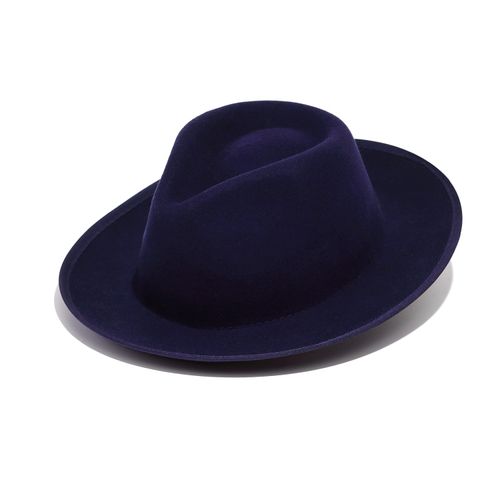 Men's Dark Blue Felt Fedora...