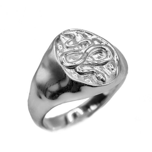 Women's Snake Signet Ring -...